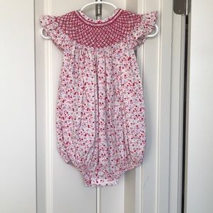 The Smocking Place 24 Month floral bubble